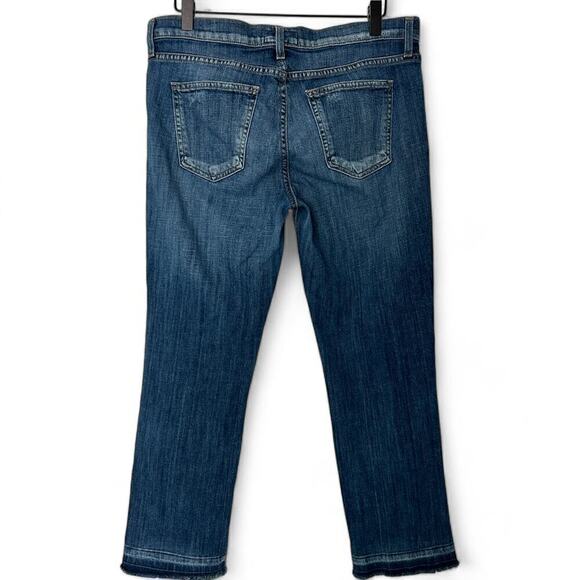 Current/Elliot The Cropped Straight Distressed Denim Jeans (29) - Picture 6 of 16
